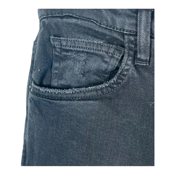 Current/Elliot The Fling Washed Black Destroy Boyfriend Black Jean Women Size 23 - Picture 4 of 11